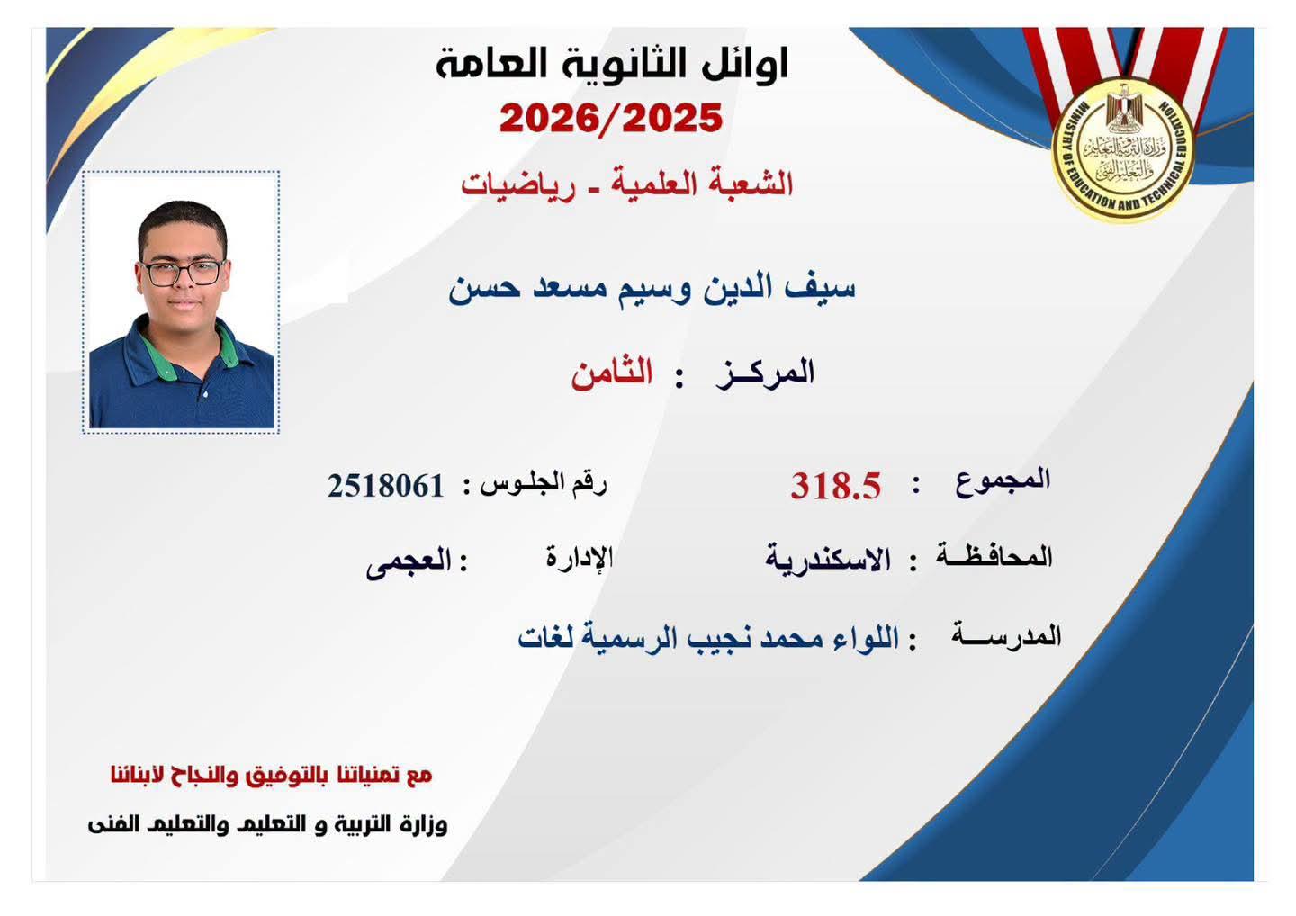 الثامن جمهوريًا: حلم الهندسة يقود سيف الدين إلى القمة
