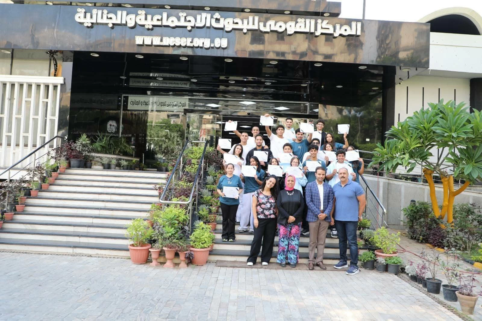 المركز القومي للبحوث الاجتماعية والجنائية يستقبل طلاب مدرسة مصر أمريكان كوليدج في يوم تدريبي