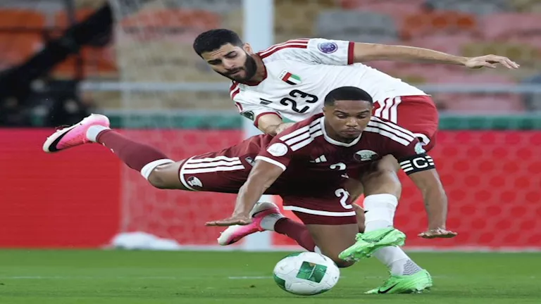 التعادل الإيجابي يحسم مباراة الإمارات وقطر في كأس الخليج 27