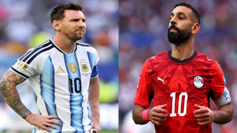 مقارنة بالأرقام بين محمد صلاح وميسي قبل مباراة مصر والأرجنتين بالمونديال