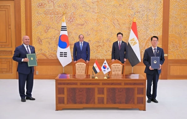 مباحثات الرئيس السيسي ونظيره الكوري في «سول»