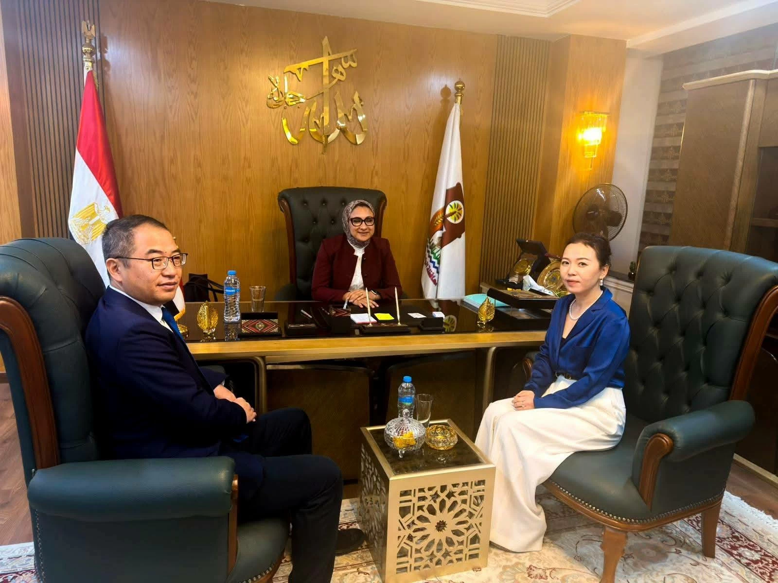 محافظ الوادي الجديد تبحث مع مع وفد شركة (CSCEC) الصينية دعم القطاعين التعليمي والصحي